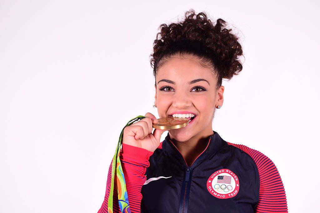 U S Olympic Gold Medalist Laurie Hernandez Shares Spotlight With Her