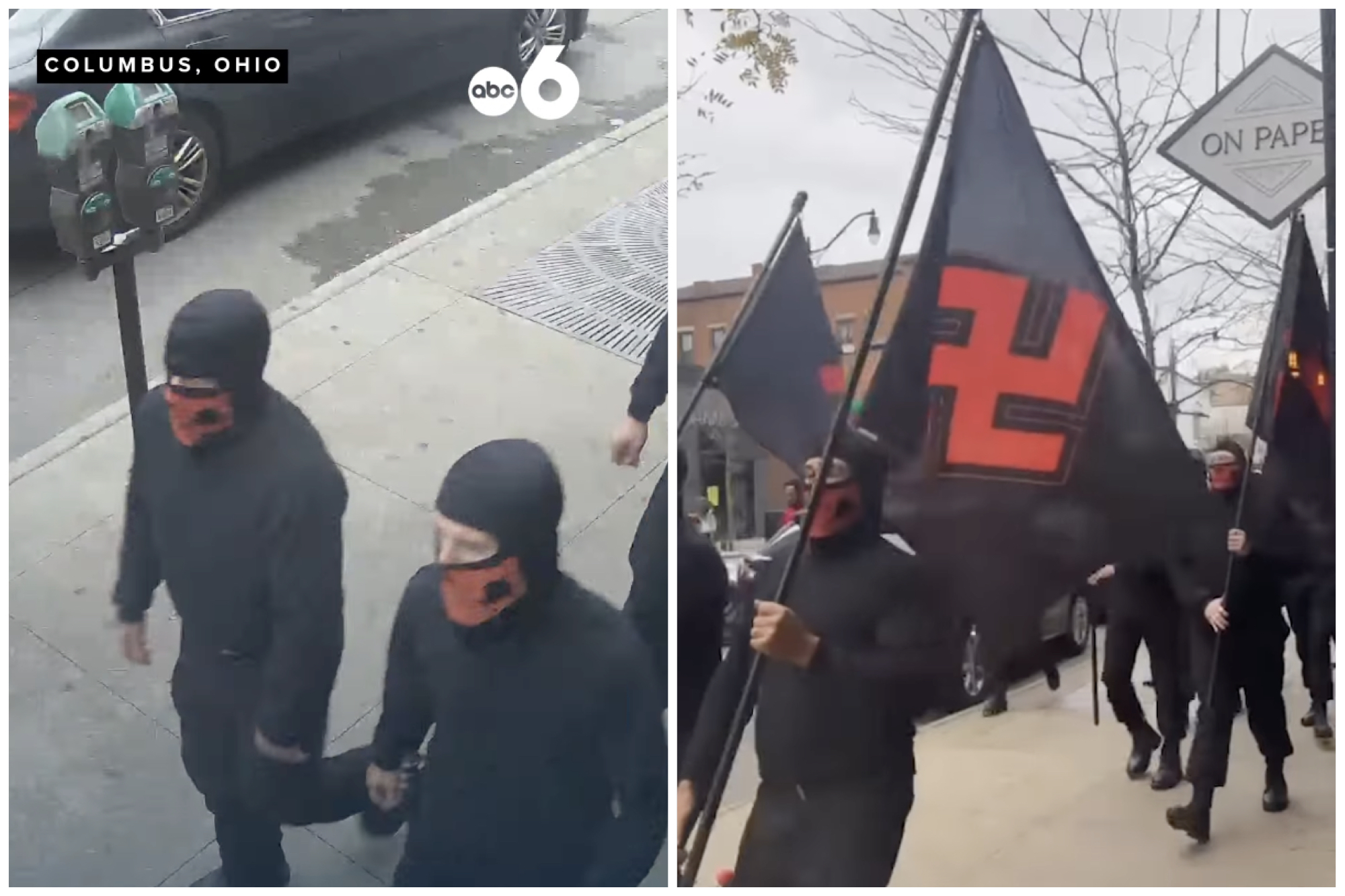 Masked Neo Nazis March On Ohio Capital In Open Display Of Hate As