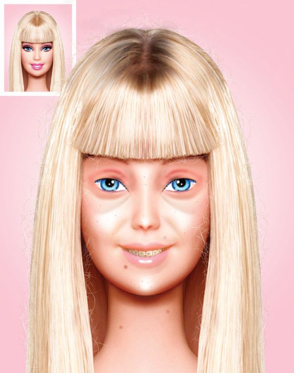 Real life barbie doll without makeup online