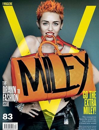Miley Cyrus on the cover of V Magazine.