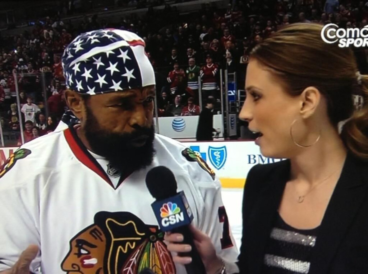 Susannah Collins interviewing Mr. T. 