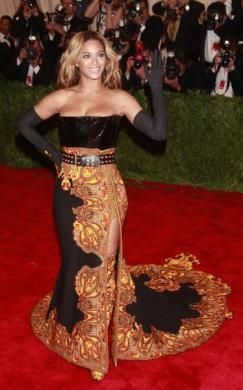 Beyonce at the Metropolitan Museum of Art Costume Institute Benefit celebrating the opening of "PUNK: Chaos to Couture" in New York, May 6, 2013.