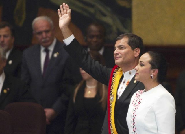 Rafael Correa, Ecuador President And Late Hugo Chavez Ally, Sworn In ...