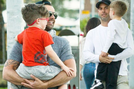 Ricky Martin and boyfriend with sons in Australia (Grosby Group)