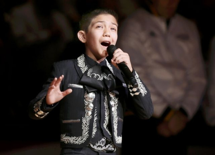 Sebastien De La Cruz sang the National Anthem for the second time on Thursday the 13th in San Antonio