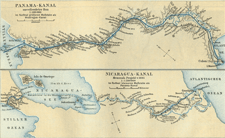 Nicaragua and Panama canals