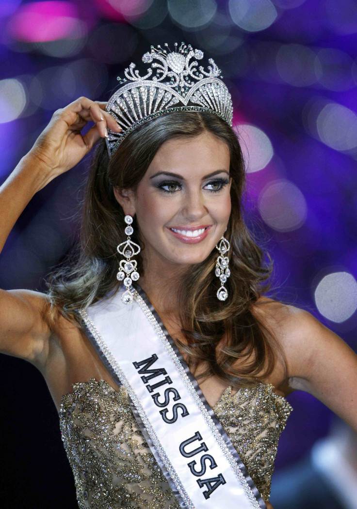 Erin Brady poses at a news conference after being crowned Miss USA 2013 in Las Vegas.