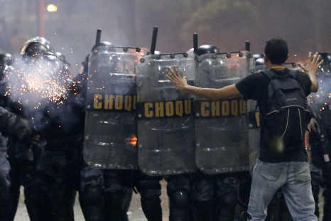 Police enforcement during protest in Brazil 2013
