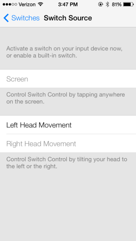 New Switch Source feature in iOS 7 beta