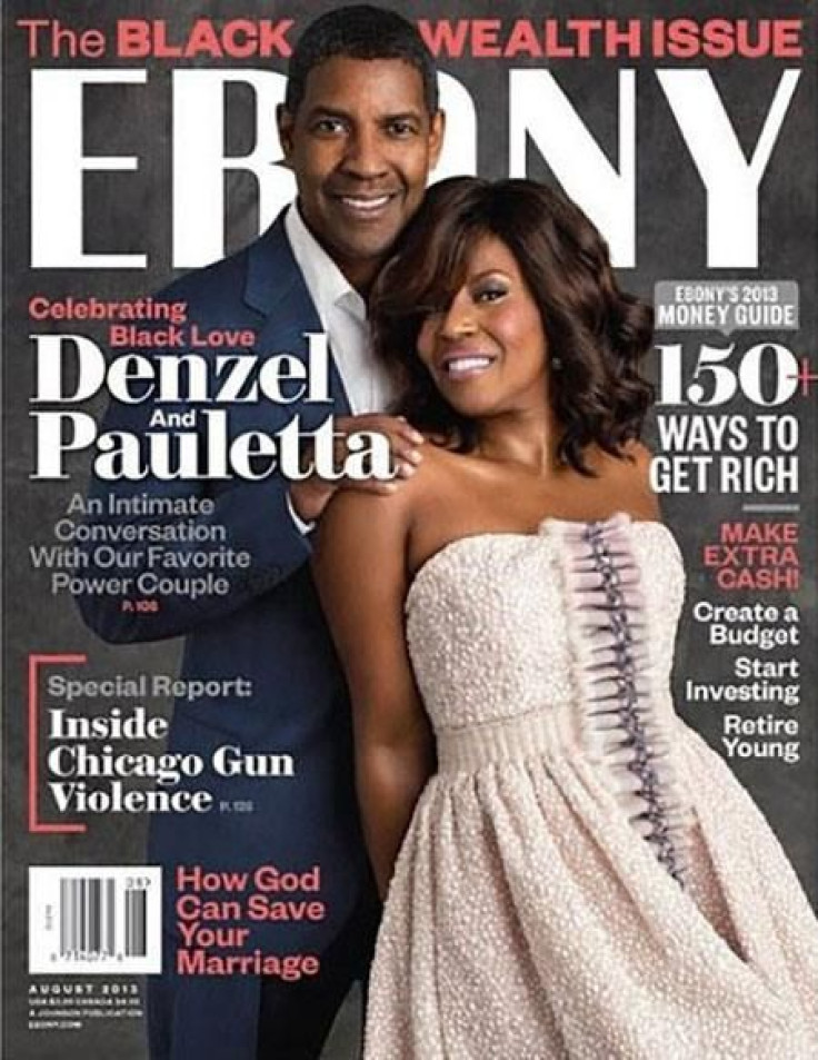 Denzel and wife Pauletta celebrate their 30th wedding anniversary with Ebony magazine.