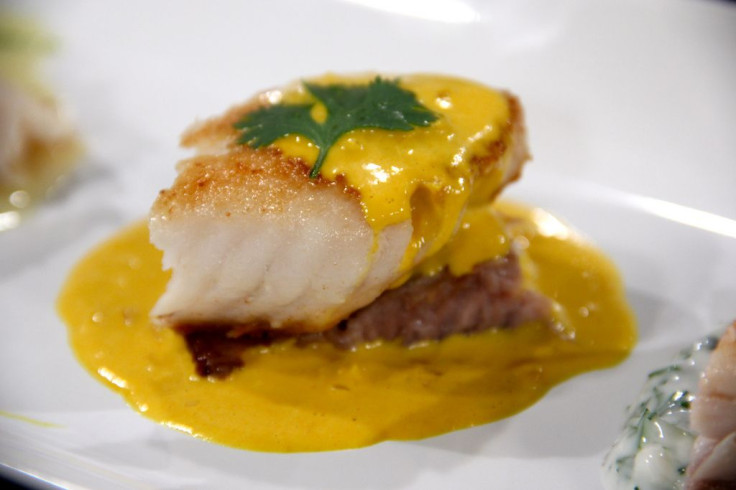 Fish With Yellow Pepper Cream Sauce