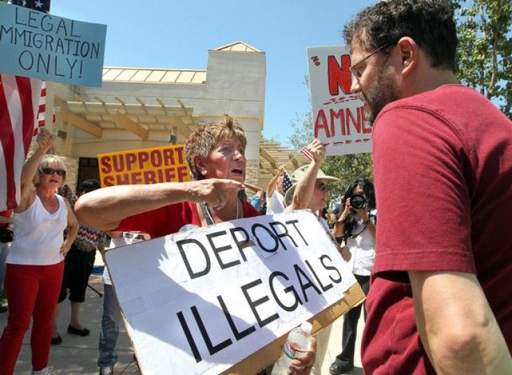 Immigration activists on both sides come face to face in Bakersfield.