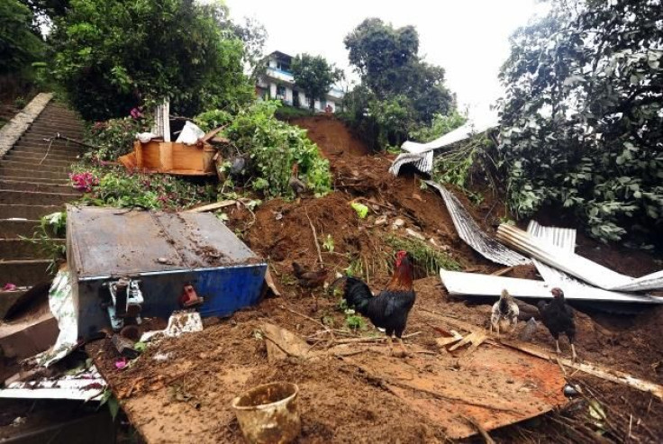 A house destroyed by a mudslide caused by Tropical Storm Arlene in Veracruz, Mexico, in 2011.