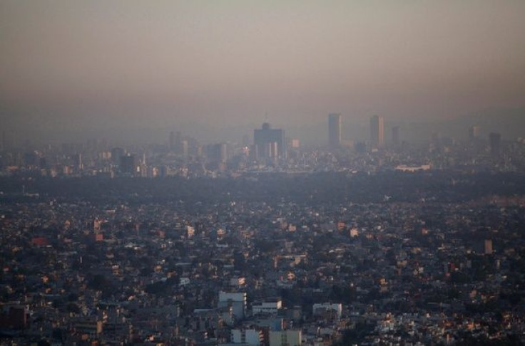 Pollution over Mexico City.