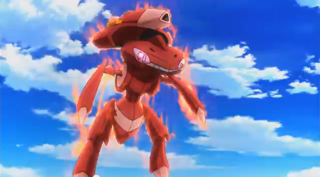 The Genesect’s powerful leader, Red Genesect, will confront Mewtwo in “Pokemon the Movie: Genesect and the Legend Awakened.”