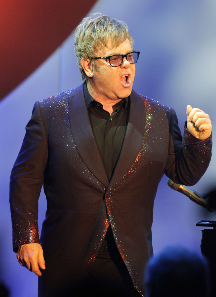 Elton John performing in Los Angeles in May.