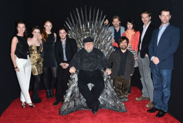 Some of the "Game of Thrones" cast with showrunners D.B. Weiss and David Benioff, and author of the "A Song of Fire and Ice" series, George R.R. Martin. 