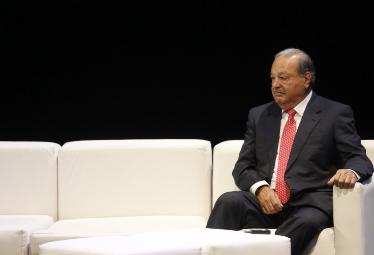 Mexican billionaire Carlos Slim sits on stage for an event of the Telmex Foundation Mexico XXI Century in Mexico City this September.