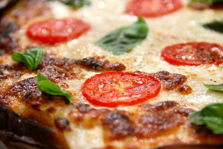 Pizza With Tomato And Basil 