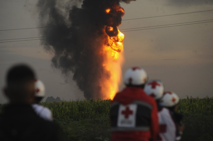 An explosion of a Pemex oil pipeline in Tonanitla, near Mexico City July 21, 2013