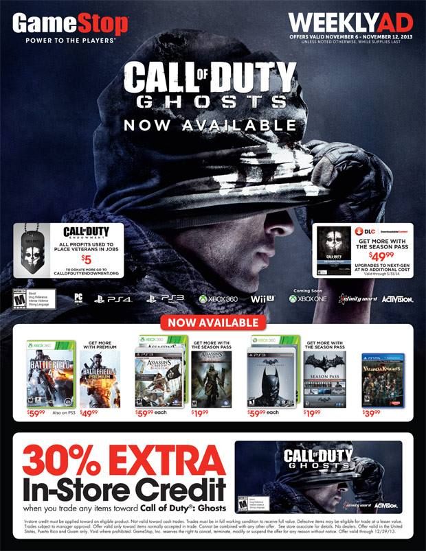 Black Friday 2013: GameStop Games Sales Include Low Prices For ‘Call Of ...