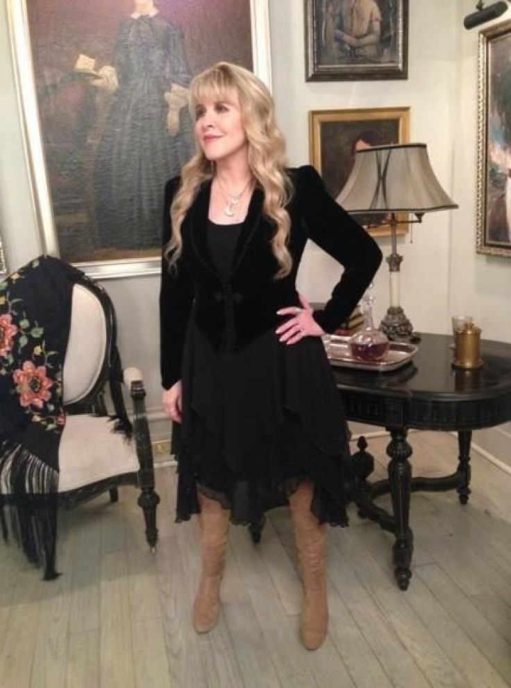 "American Horror Story" co-creator Ryan Murphy tweeted this photo of Stevie Nicks on the New Orleans set. The "Fleetwood Mac" singer is set to appear in episode 10 of Season 3! 