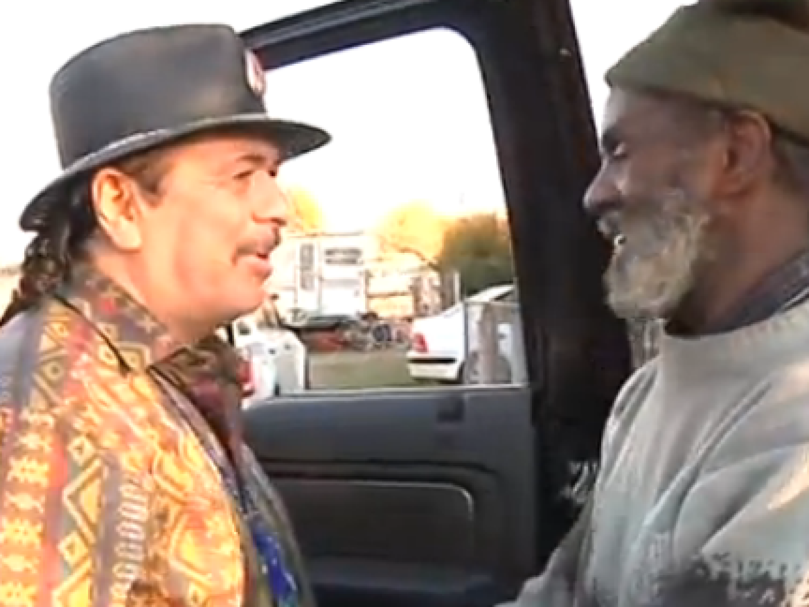 Carlos Santana Reunites With Homeless Former Bandmate Marcus Malone After Watching TV Report VIDEO