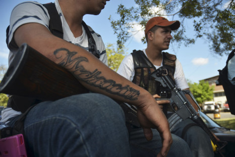 Militia members in Michoacan.