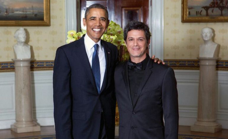 President Obama and Alejandro Sanz