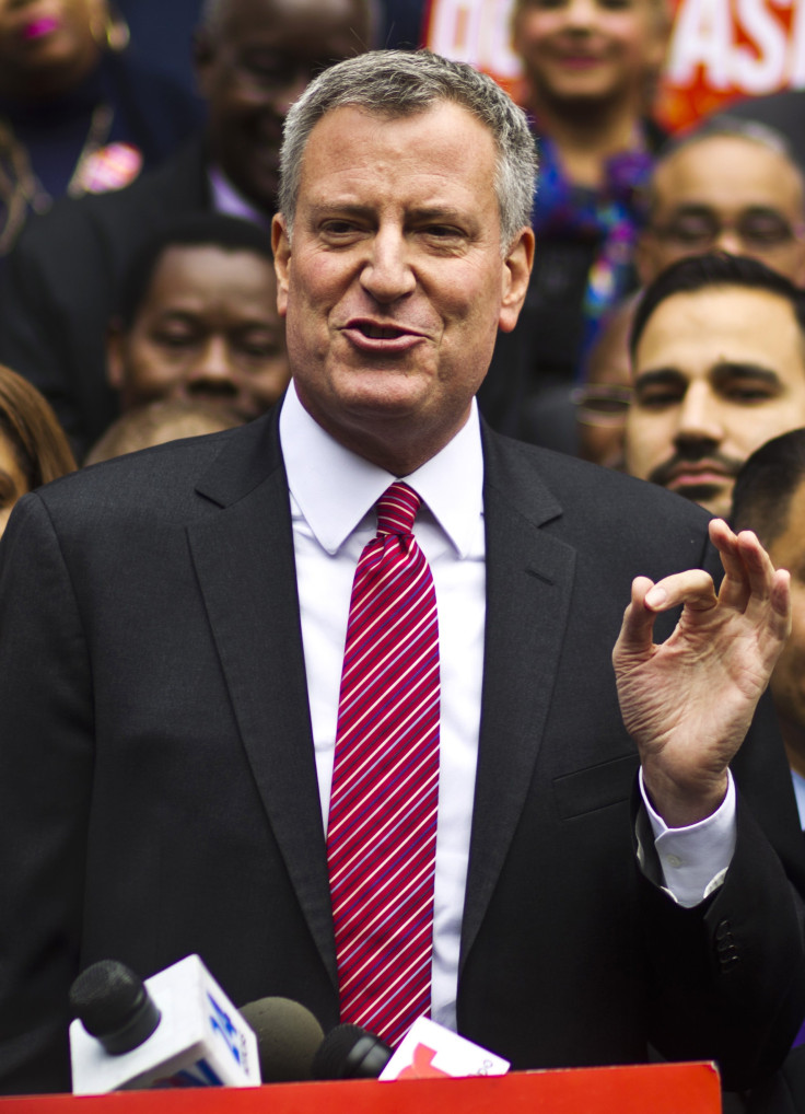 De Blasio at an immigration reform rally in October.