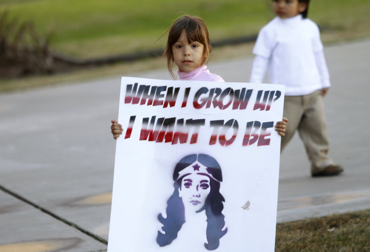 A girl at a 2011 immigration protest in Arizona. 