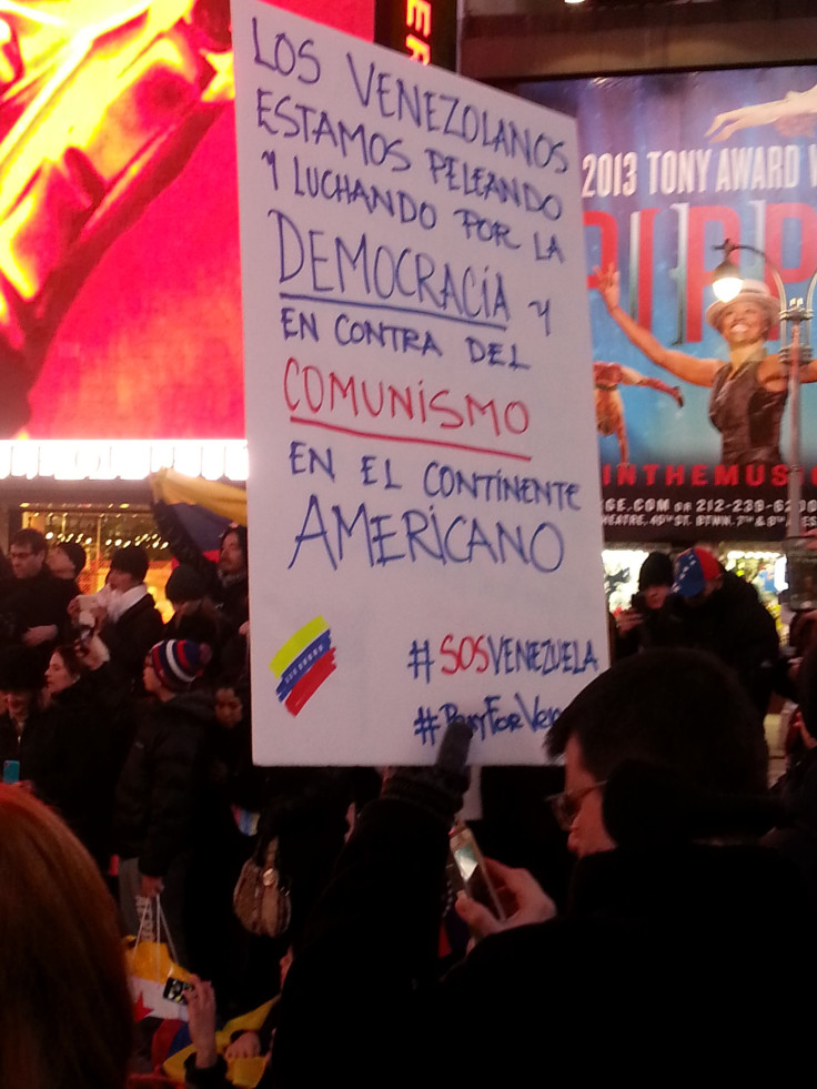 Venezuelan protestors in New York City.