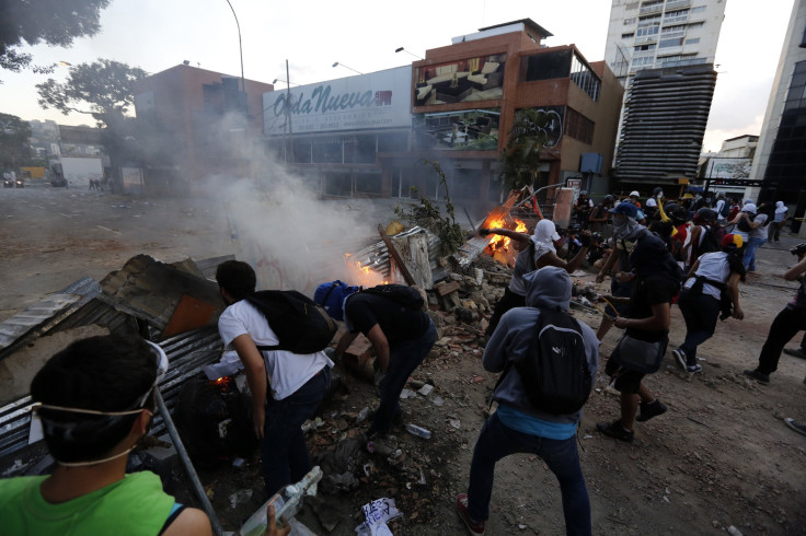 Demonstrators in Caracas