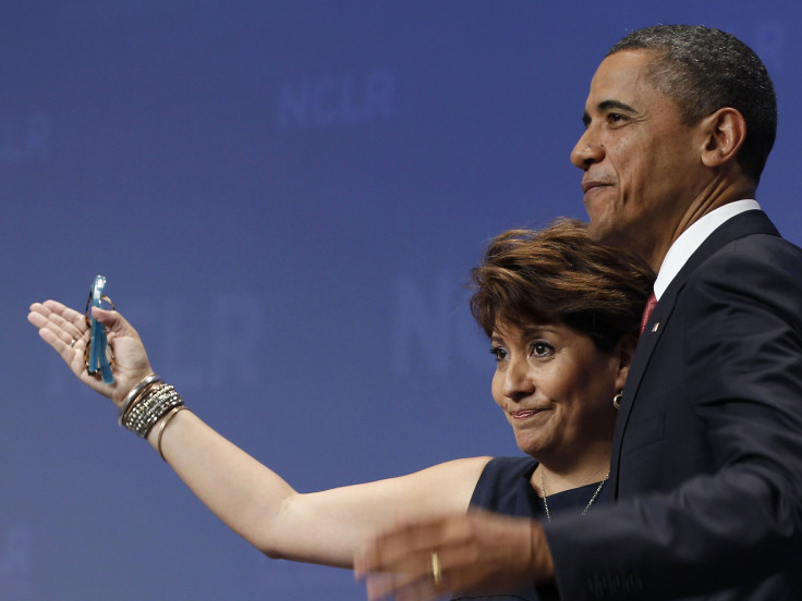 Obama with NCLR President Murguia this summer.