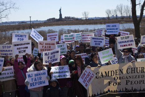 Immigration reform protestors in New Jersey.