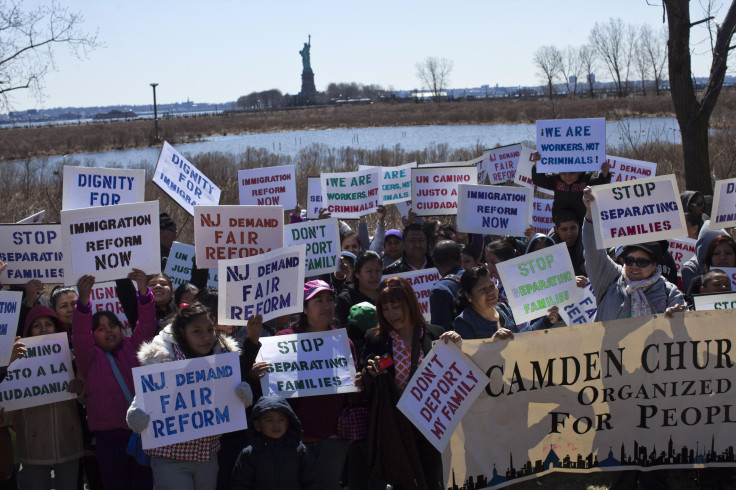 Immigration reform protestors in New Jersey.