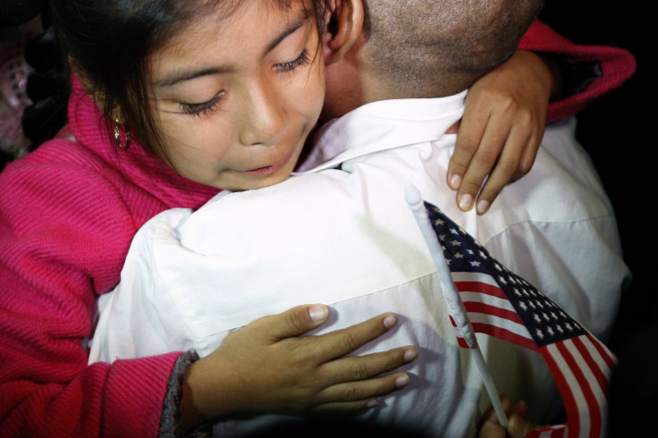 Undocumented immigrant Mario Vargas Lopez and his daughter Jersey.
