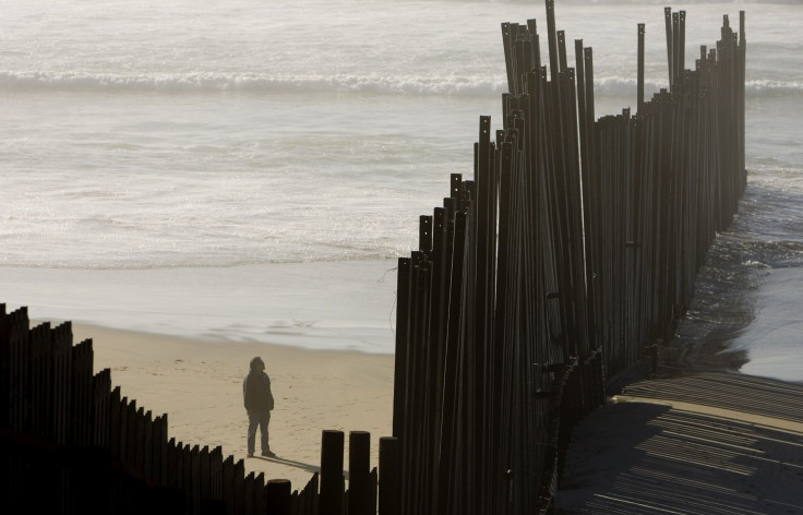 US-Mexico border fence in San Diego.