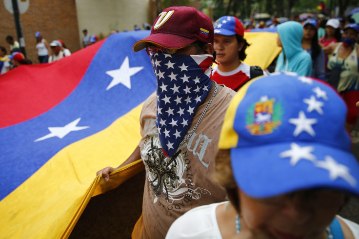 At an opposition protest in Caracas.