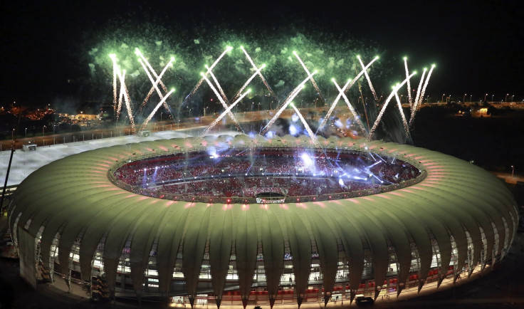 Fireworks over Arena Corinthians Stadium