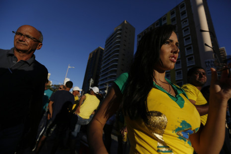 A Brazilian fan in Fortaleza.