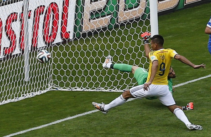 Colombia's Teo scores the teams second of the game