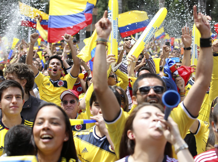 Colombians celebrating