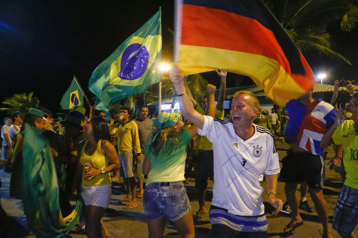 Brazil and Germany fans