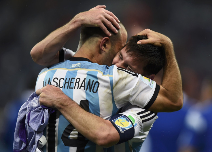 Javier Mascherano and Messi
