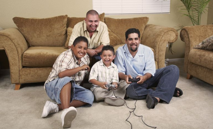 Hispanic Family Playing Video Games