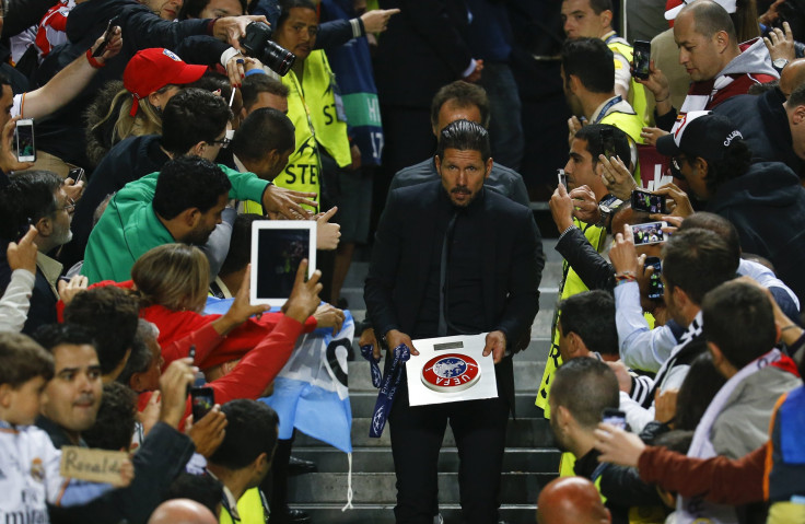 Diego Simeone in the stands