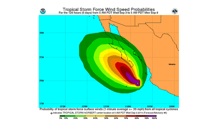 Tropical Storm Hurricane Norbert