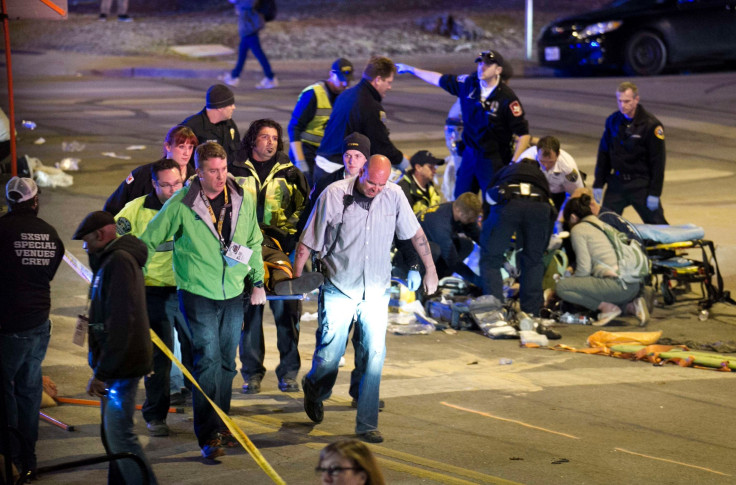 sxsw car crash in downtown austin