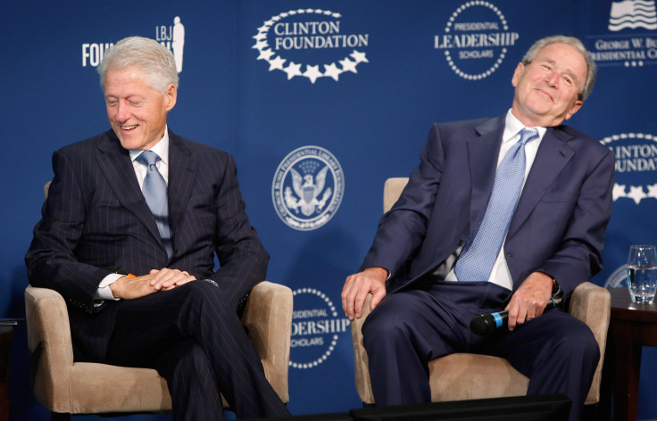 Former Presidents, Bill Clinton and George Bush 